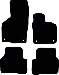 VW CC FITS YEARS 2012 TO Onward DATE THIS IS A FOUR PIECE SET WITH ROUND FLOOR FIXINGS CLIPS IN THE DRIVER & PASSENGER MATS