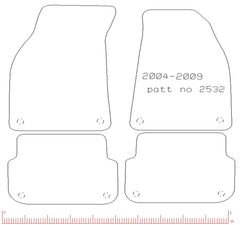 Audi A6 (Not Quattro) 2004 - 2009 Clips In All Mats