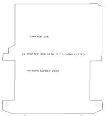 Volkswagen VW Crafter Van SWB 2011 - 2016 Rear Load Area When Plylined