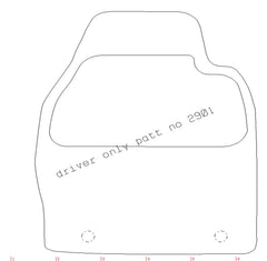 Taxi-LTC TX1 And TX4 - Drivers Mat Only