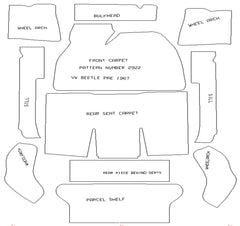 Classic VW Classic Beetle (Pre 1967) 1958 - 1967 (Full Carpet)