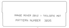 Landrover Range Rover 2013 - 2021 Tailgate Mat