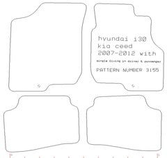 Hyundai I30 And Kia Ceed Single Hook Fix Driver And Pass 2007 - 2012