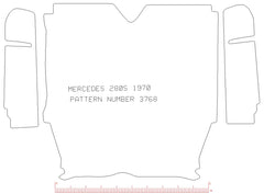 Mercedes 280S (W108) 1967 - 1971 Boot Mat