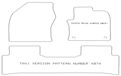 Toyota Prius Hybrid Taxi Version 2015 - 2022 1 Piece Rear Mat