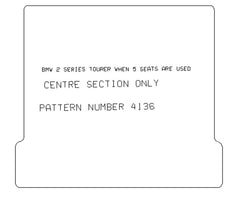 BMW 2 Series Grand Tourer F46 2015 - 2005 Boot Mat Centre Section When 5 Seats Used