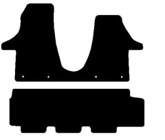 Volkswagen VW T6-1 2019 - Onward 1 Piece Front Plus Single Side Door Rear Mat