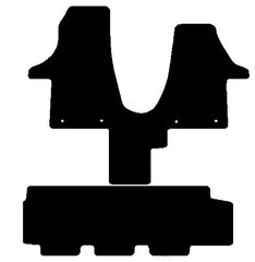 Volkswagen VW T6-1 2019 - Onward Walkthrough 1 Piece Front Plus Single Side Door Rear Mat