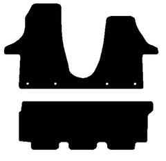 Volkswagen VW T6-1 2019 - Onward 1 Piece Front Plus Twin Rear Door Rear Mat