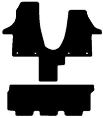 Volkswagen VW T6-1 2019 - Onward Walkthrough 1 Piece Front Plus Twin Rear Door Rear Mat