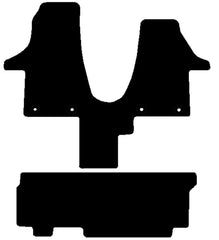 Volkswagen VW T6-1 2019 - Onward Walkthrough 1 Piece Front Mat Plus Kombi Twin Side Rear Door