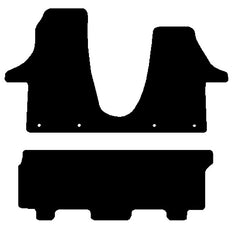 Volkswagen VW T6-1 2019 - Onward 1 Piece Front Mat Twin Side Rear Doors When 3 Single Seats
