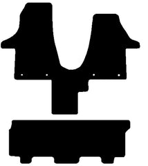 Volkswagen VW T6-1 2019 - Onward 1 Walkthrough Piece Front Mat Twin Side Rear Doors When 3 Single Seats