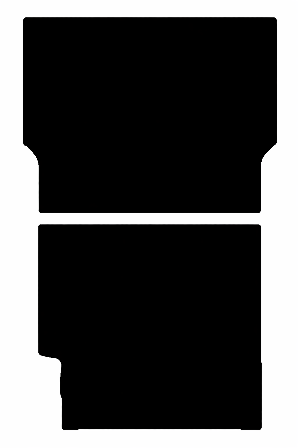 Ford Tourneo Custom LWB Rear Mats (2016-Current) No Seat Runner Cutouts