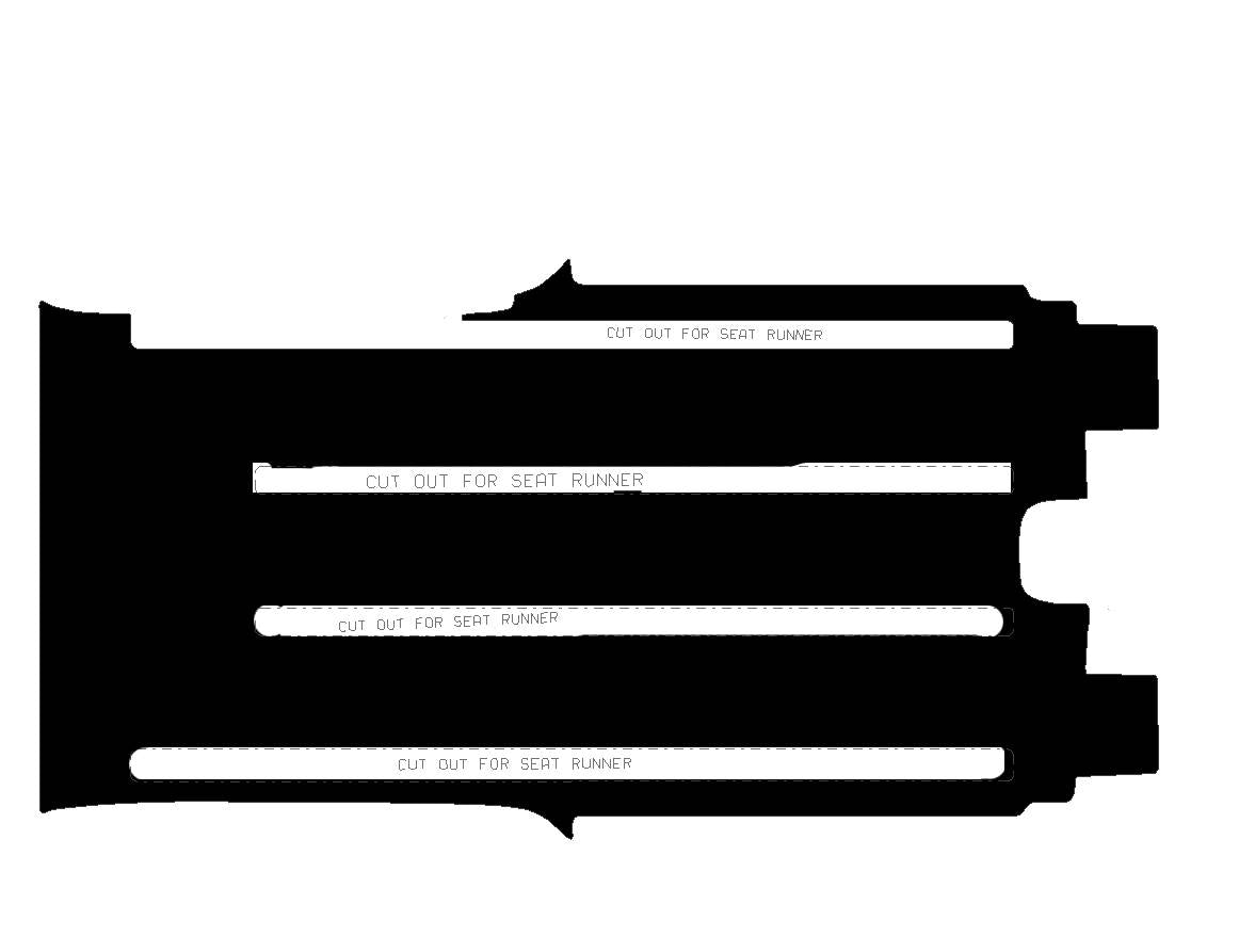 Mercedes Vito LWB 2005-2011  Full Rear With Seat Runner Cutouts