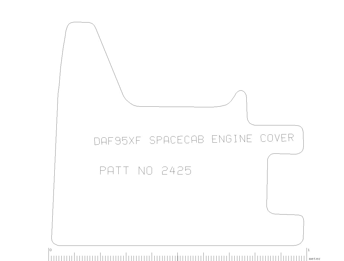 DAF 95 XF 1997-Onward HGV mat Manual Engine Cover Carpet