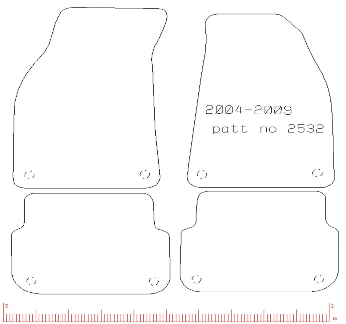 Audi A6 (Not Quattro) 2004-2009  Clips In All Mats
