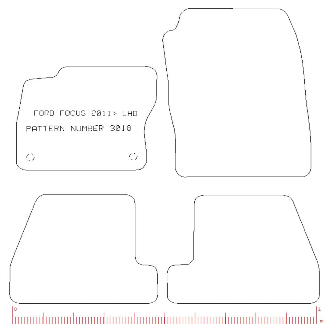 Ford Focus 2011-2015 LHD Car Mats