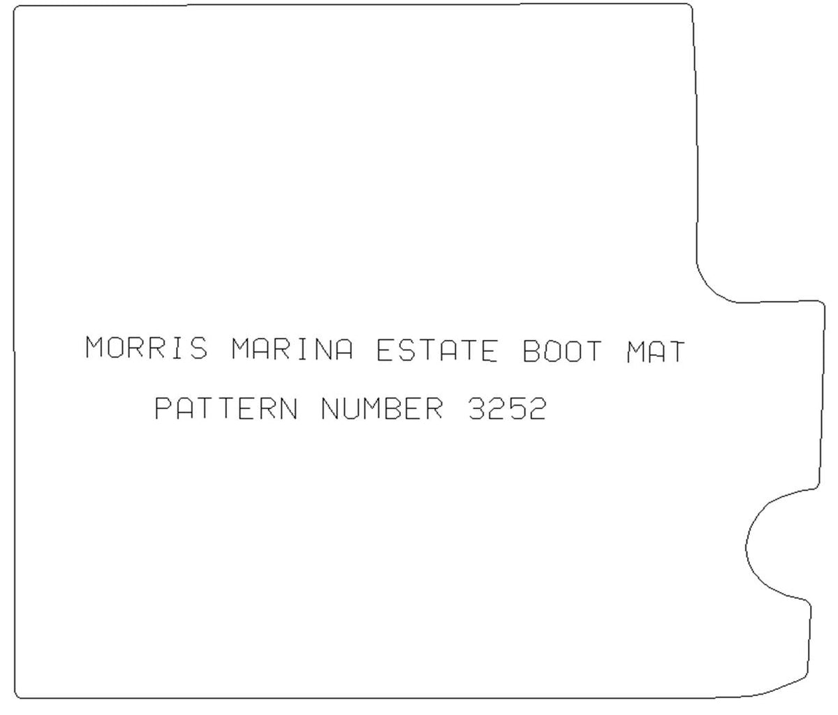 Morris Marina Or Ital Estate 1971-1980 Boot Mat