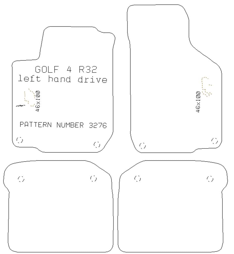 Volkswagen Golf 4 R32 1997-2004 LHD Car Mats