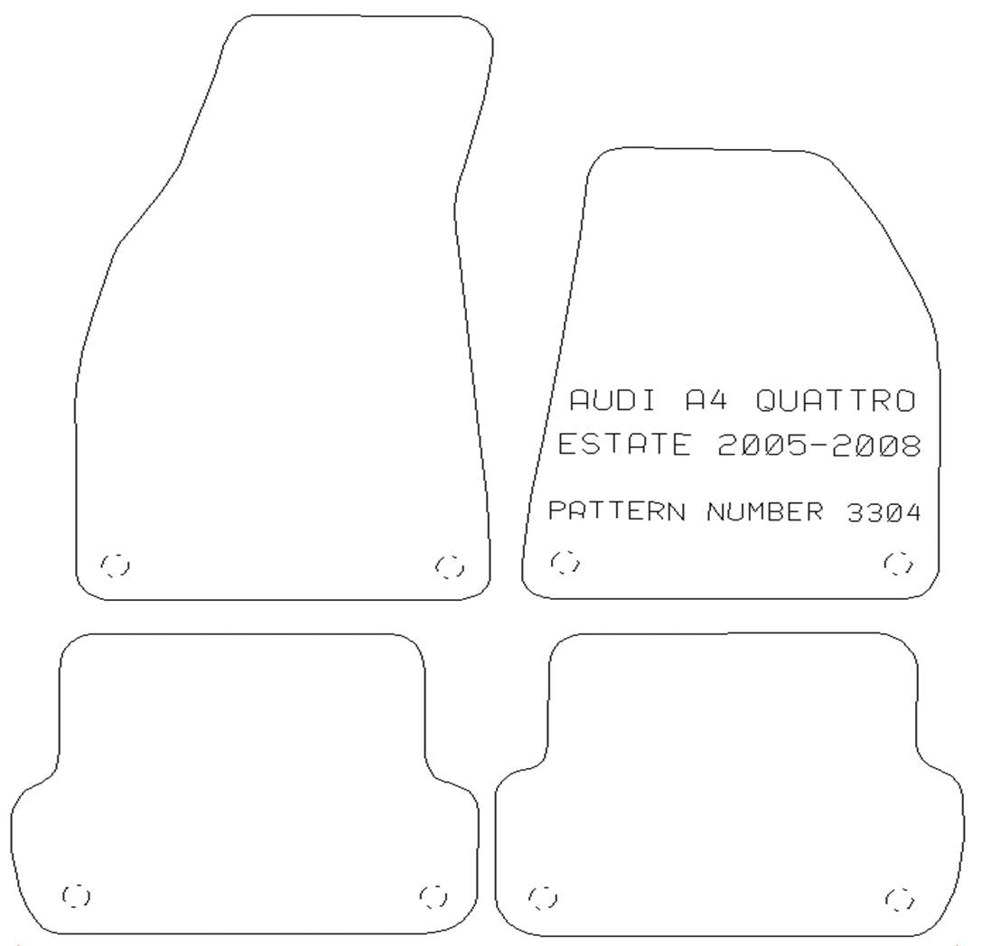 Audi A4 Quattro Estate 2005-2008 Car Mats