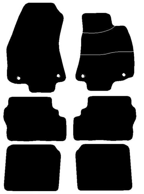 Vauxhall Zafira 1998-2005 Driver And Passenger Mat Only 6 Piece Set With Clips