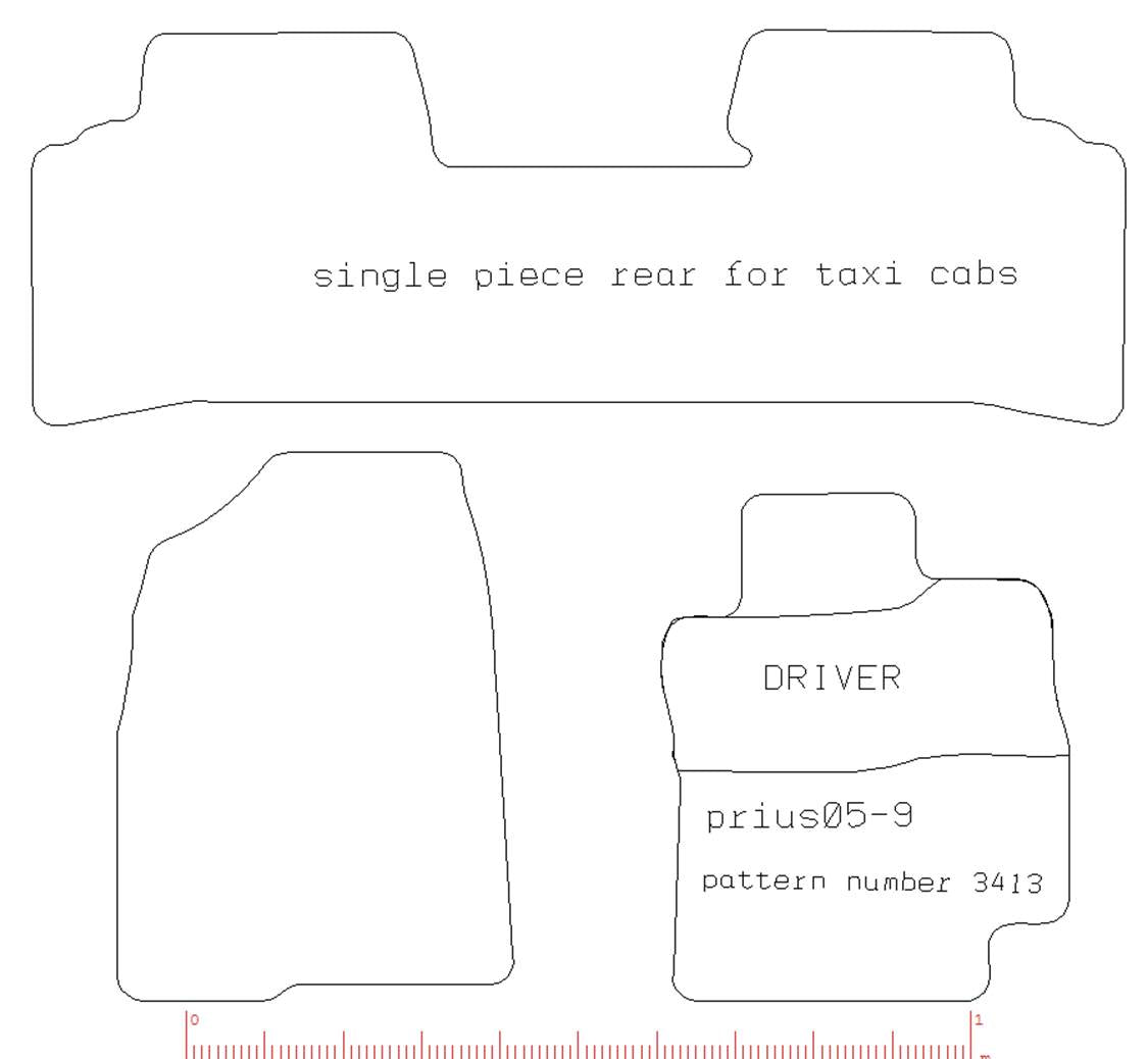 Toyota Prius Taxi Version 2005-2009 1 Piece Rear Mat