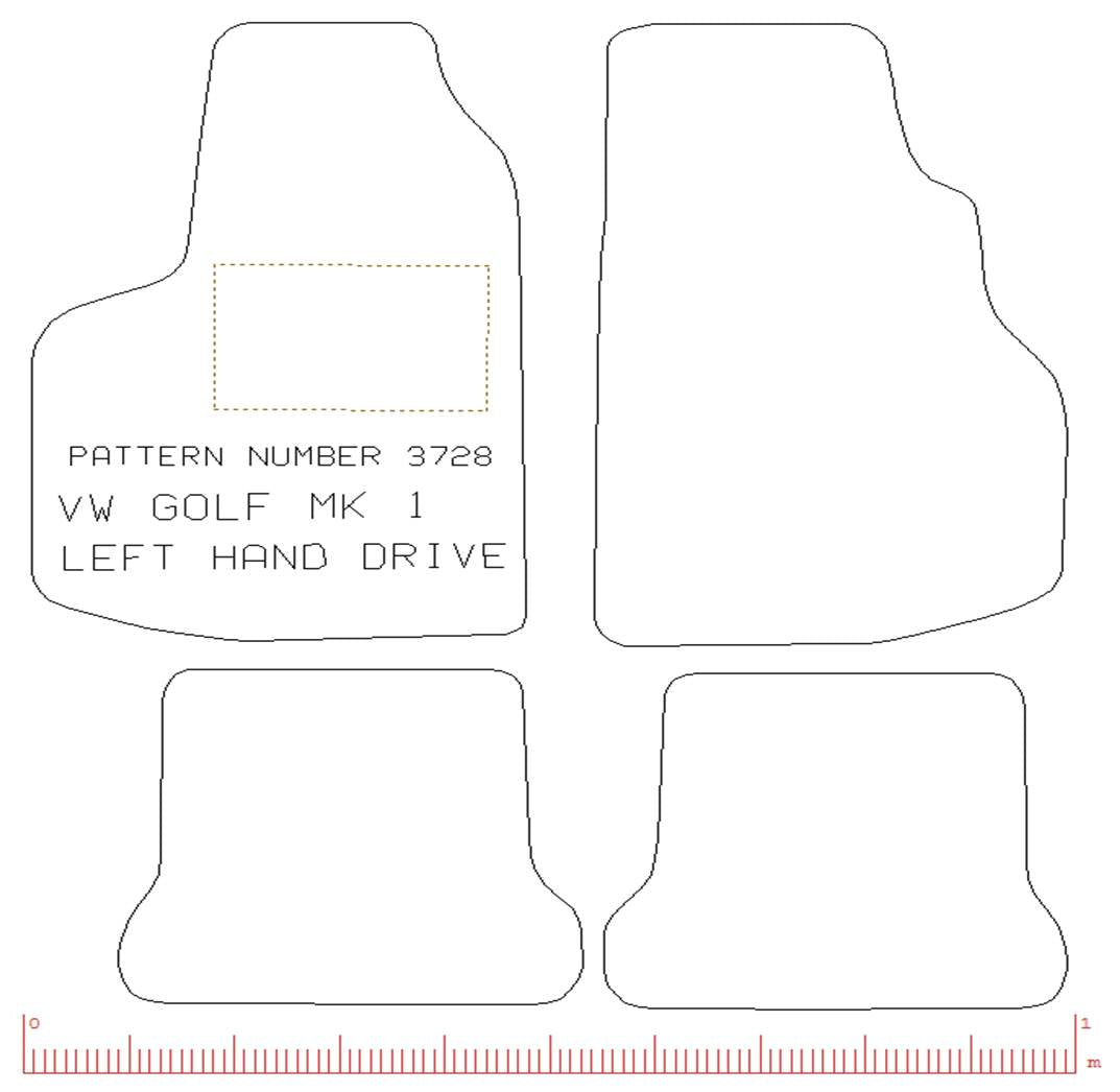 Volkswagen Golf MK1 1981-1983 LHD Car Mats