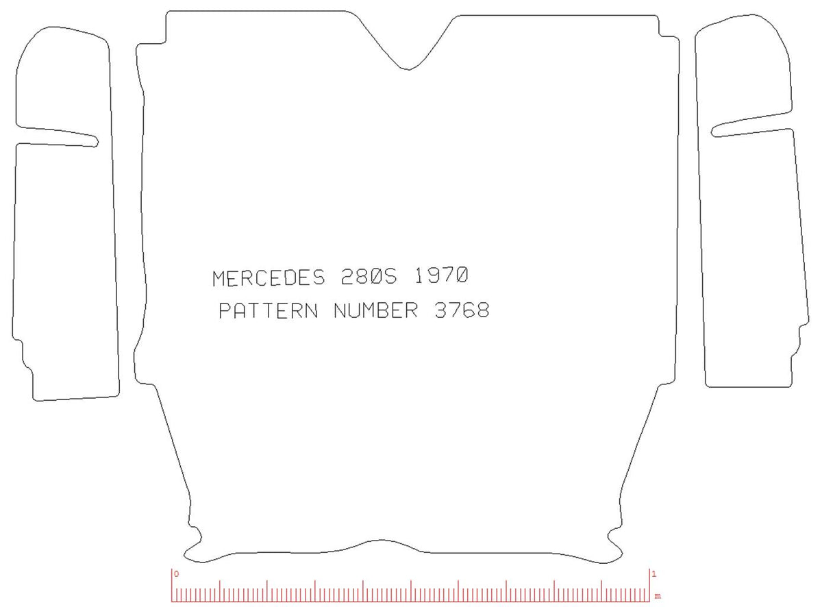 Mercedes 280S (W108) 1967-1971 Boot Mat