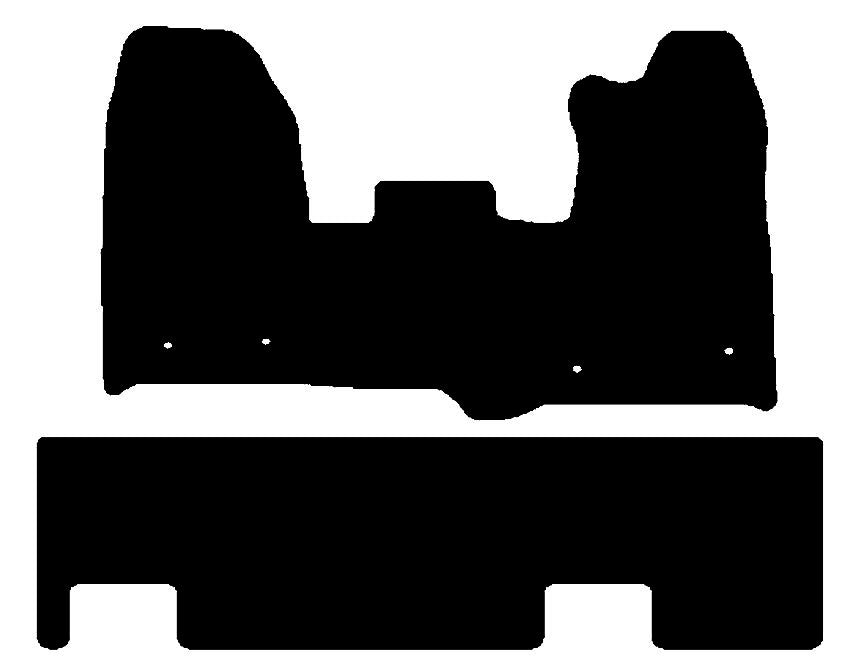 Ford Transit Custom Double Cab 2015-2018  Single Side Door 4 Clips