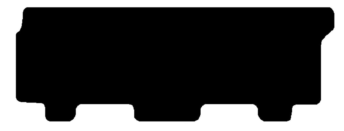 Volkswagen T6 Kombi Twin Side Rear Doors Rear Piece When 3 Single Seats 2015-2020