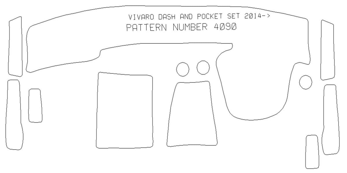 Vauxhall Vauxhall Vivaro 2014-2019  Dash Top And Pocket Mat Set