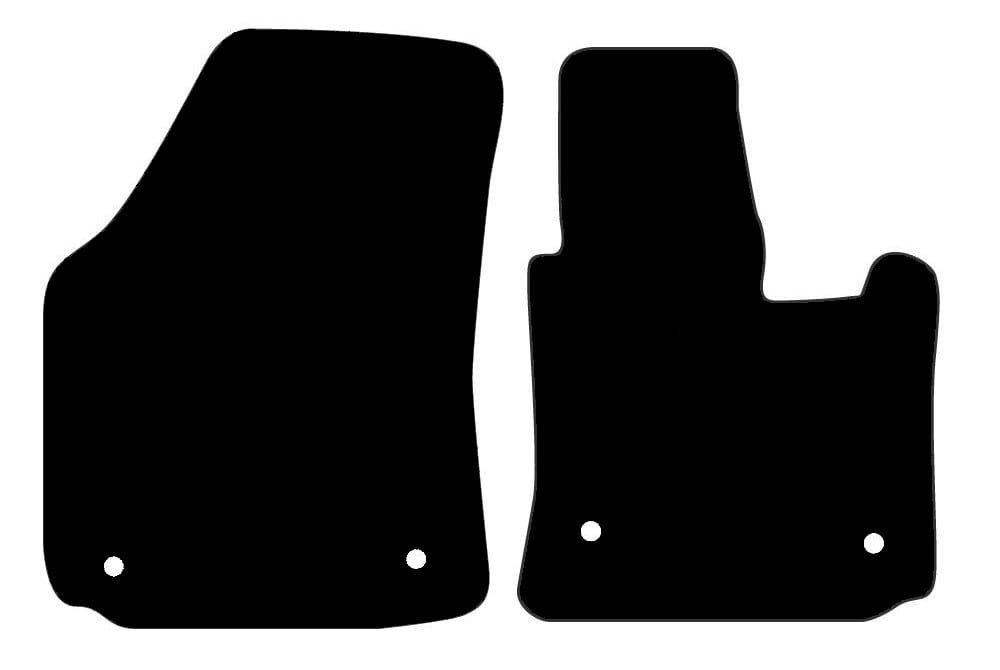 Vw Caddy Van Fits Years 2010 To 2020 This Is A Two Piece Set With Round Floor Fixing Clips In Both Mats