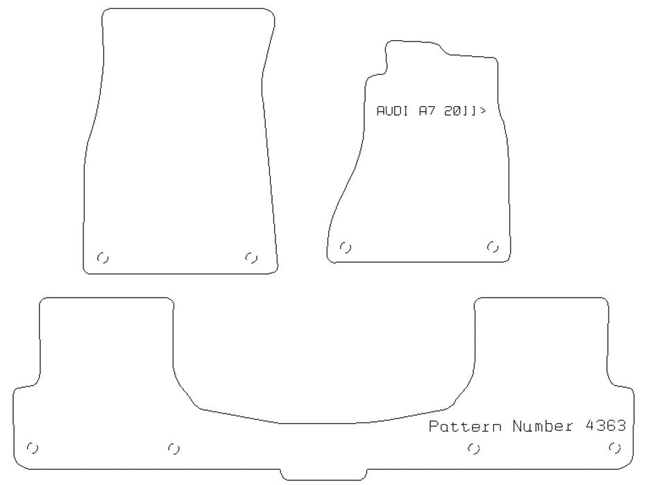 Audi A7 2011-2018  With 1 Piece Rear Mat
