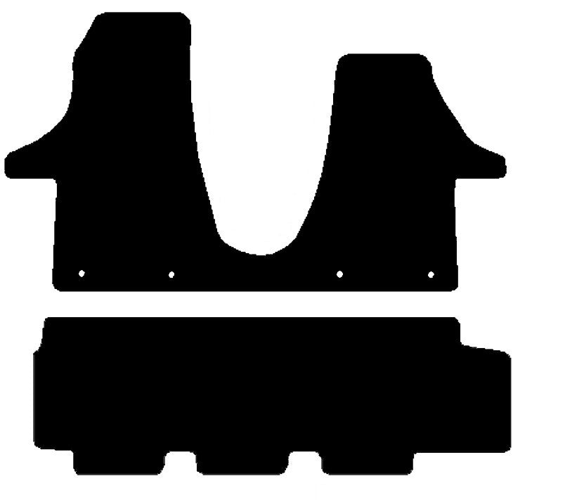 Volkswagen T6-1 2019-Onward  1 Piece Front Plus Single Side Door Rear Mat