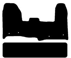 Ford Transit Custom Crew Cab  2018 - 2023   Automatic 1 Piece Front Plus Rear Mat For Bench Seat