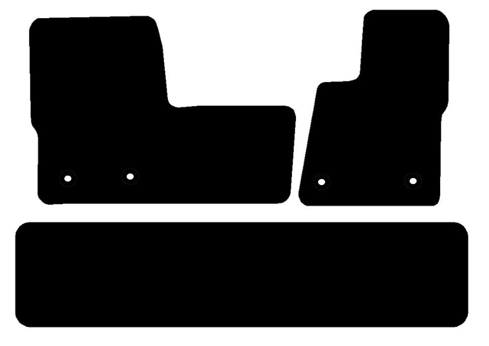 Ford Transit Custom Crew Cab 2020-Onward  Automatic 2 Pieces Front Mat Set